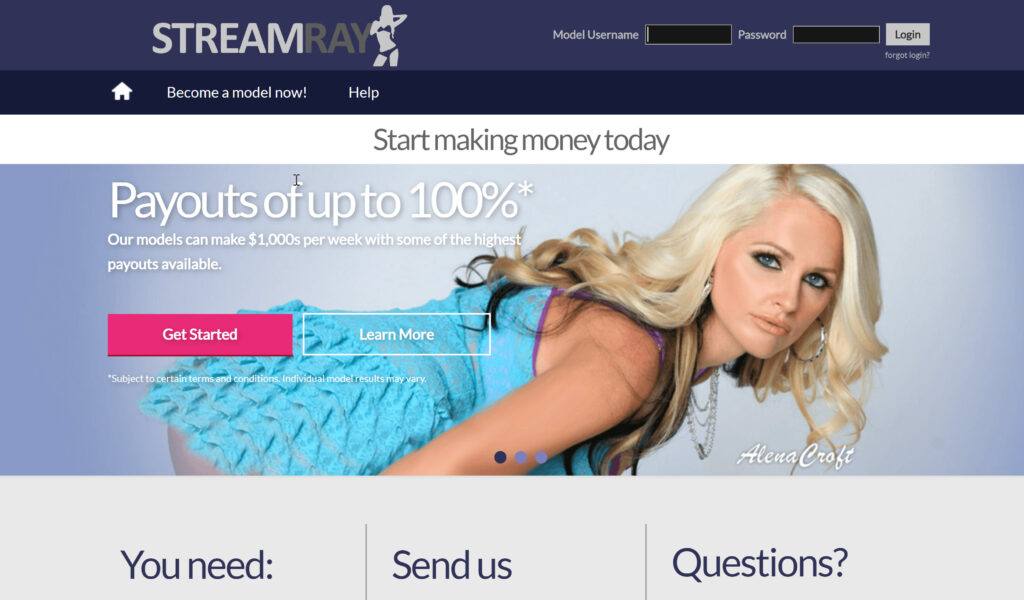 streamray homepage
